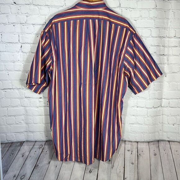 Ralph Lauren Golf Mens Tilden Button Down Shirt size XL Blue Red Striped READ - Picture 5 of 6